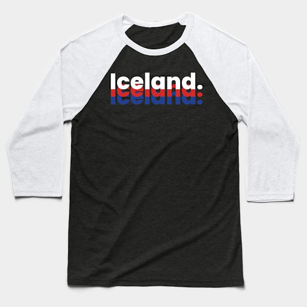 Iceland Tri-logo Graphic Baseball T-Shirt by Coolies